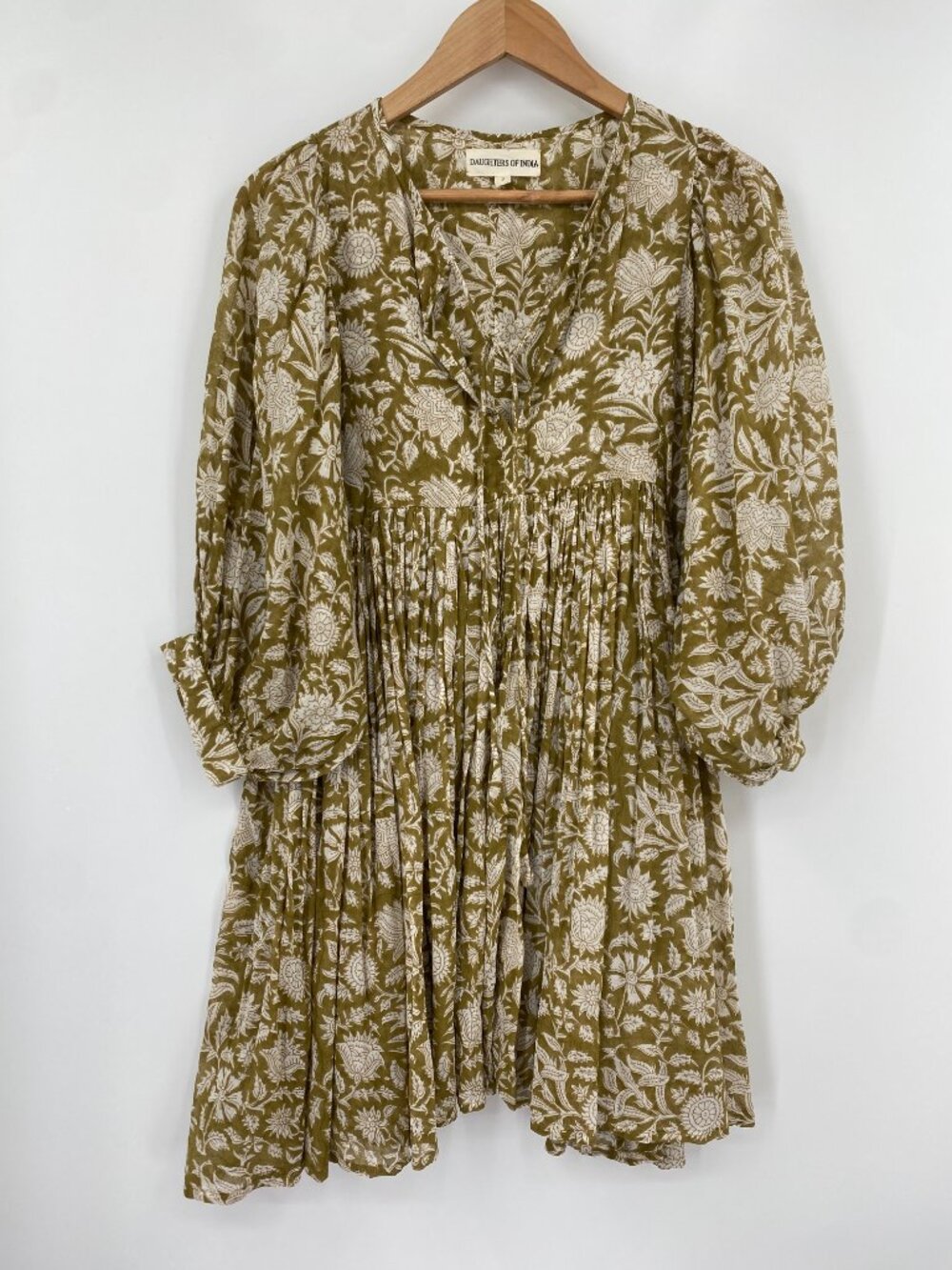 Daughters of india Kyra Mini Dress olive - Picture 4 of 7